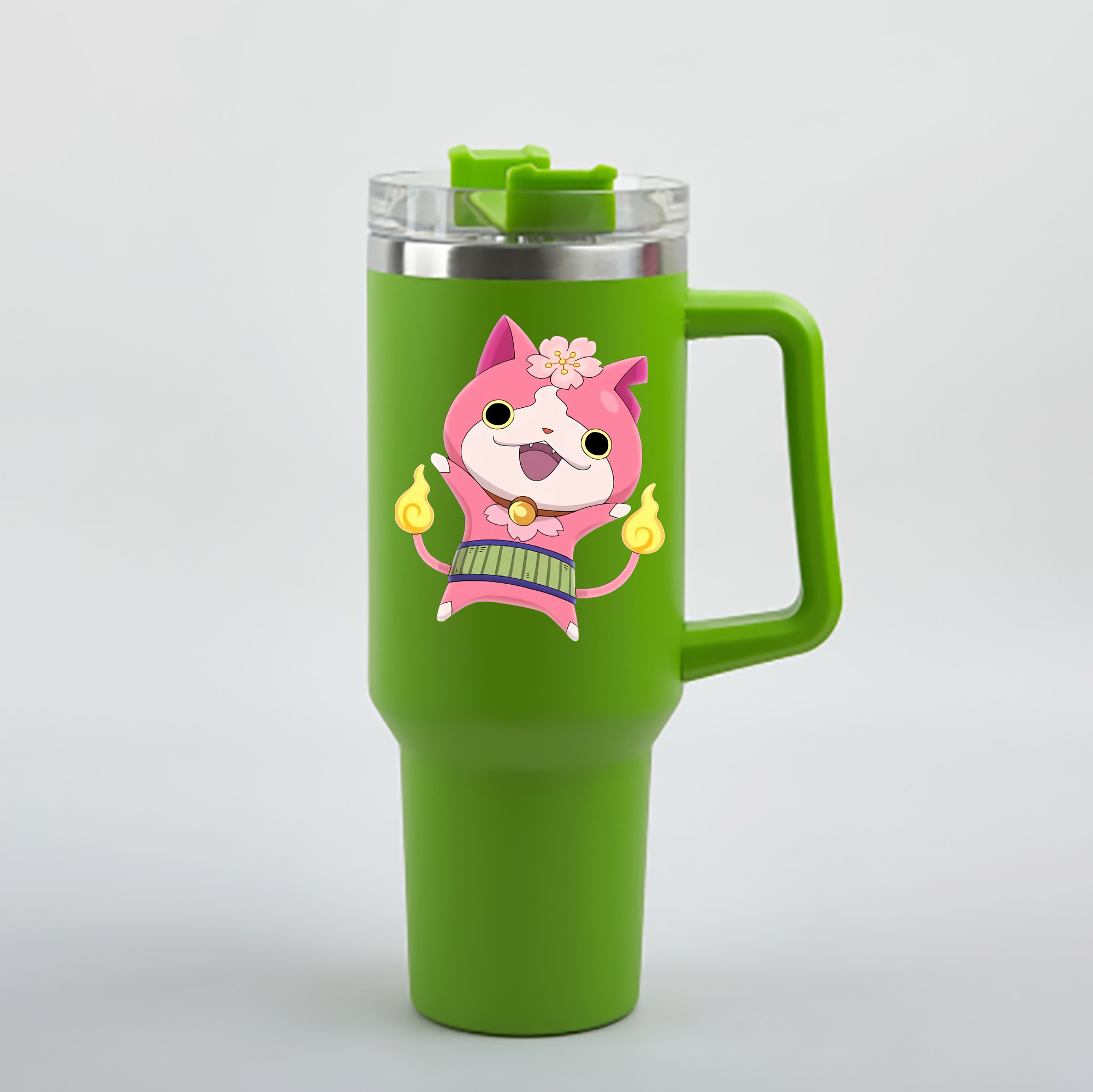 （画像用） 妖怪ウォッチ Yo-kai Watch 1200mL車用タンブラー - クリスタルステッカー（プラスチックストロー付き）
